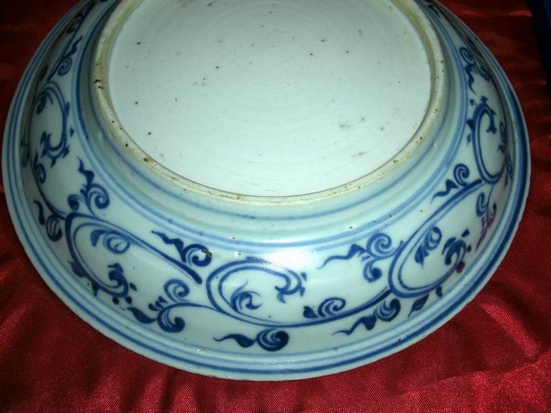 A Rare Blue and White Ming Dish.