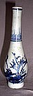 A blue and white Small Bottle Vase
