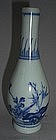 A Fine  blue and white Small Bottle Vase