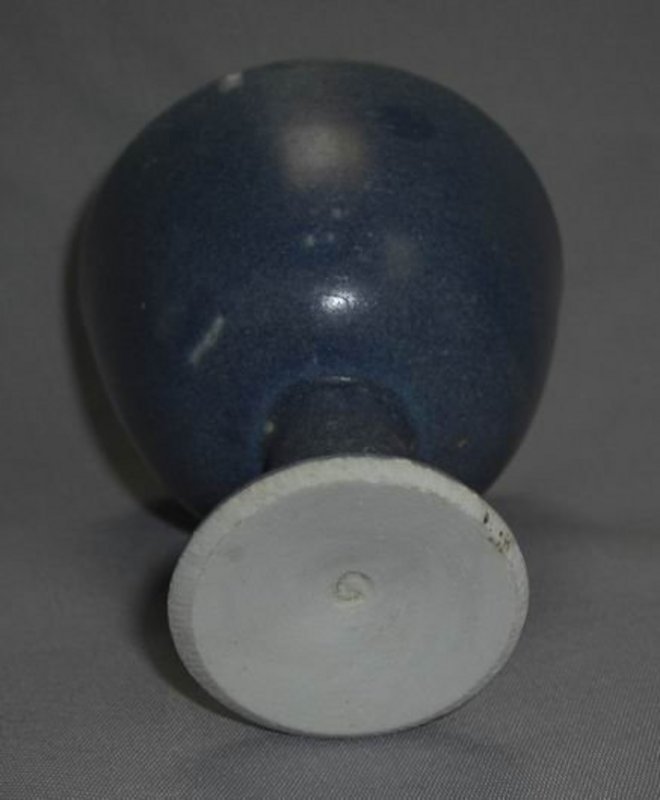 A Blue Glaze Stemcup