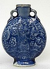 A Blue Color Porcelain Snuff Bottle, Qing period