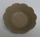 Five dynasty Yue mise lobed bowl