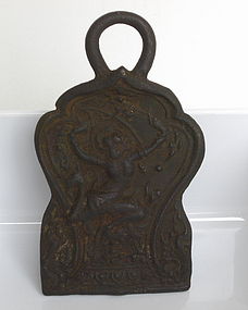 Majapahit period Amulet Bronze with "APSARA" Motive