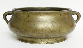 18 Century Bronze Censer with Xuande mark