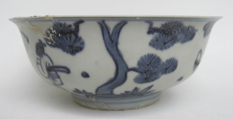 A Rare Ming Blue and White Bowl, 15th Century