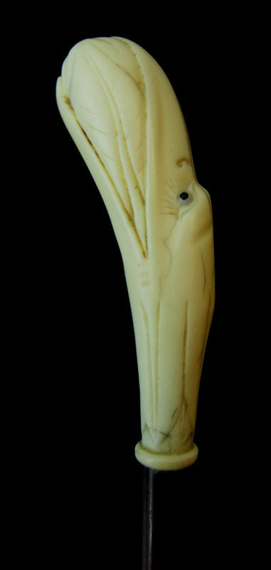 Ivory Pelican Walking Stick, c. 1920