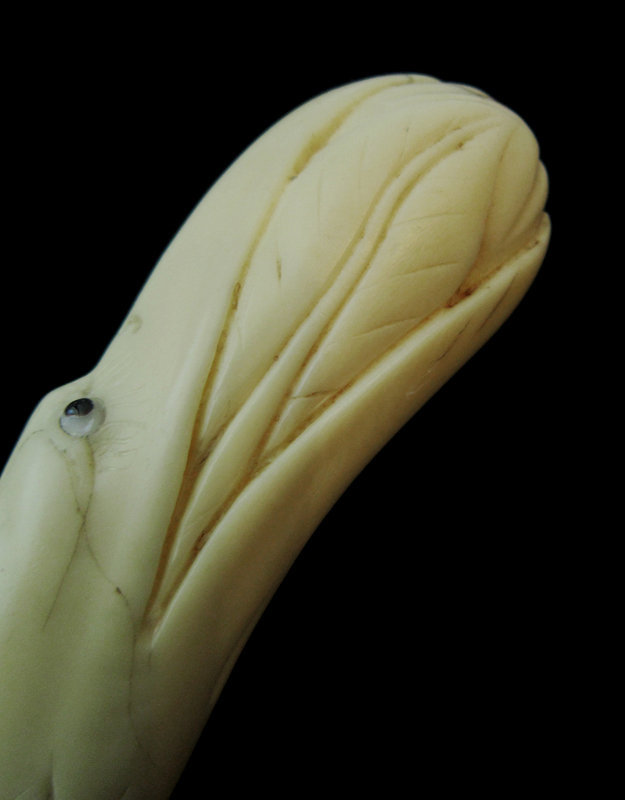 Ivory Pelican Walking Stick, c. 1920
