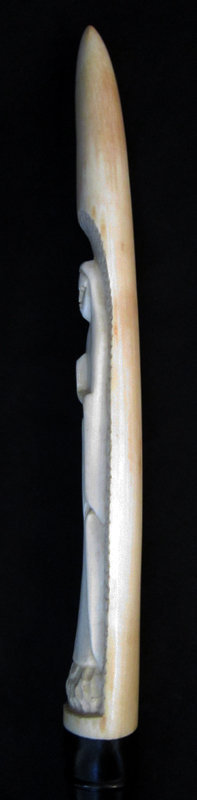 Ivory Madonna Walking Stick with Ebony Shaft c.1900