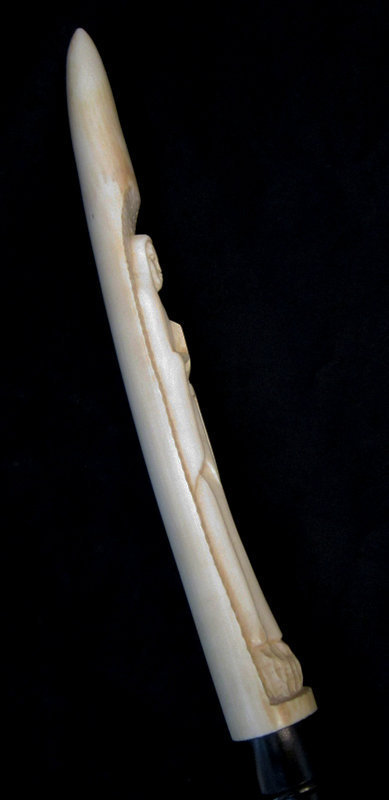 Ivory Madonna Walking Stick with Ebony Shaft c.1900
