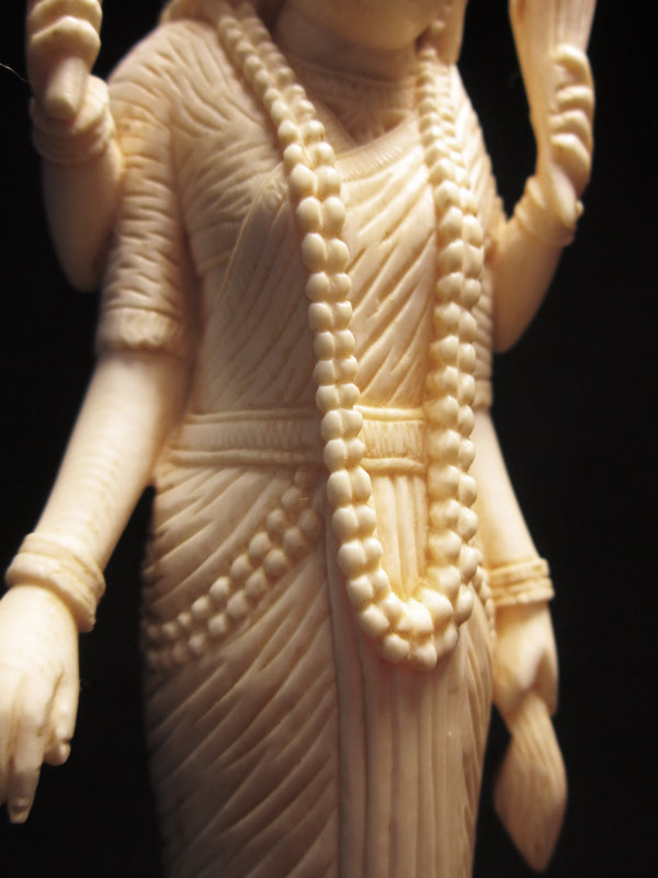 Ivory Sculpture, Deity and Elephant