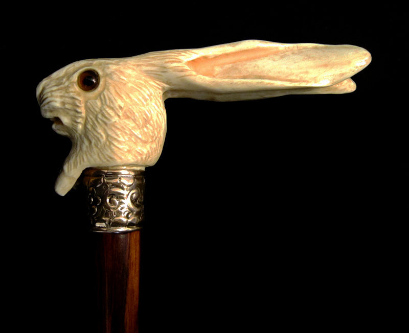 Ivory Rabbit Walking Stick