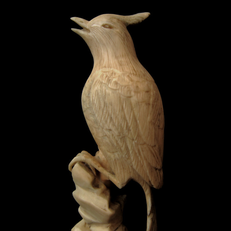 Carved Ivory Bird Walking Stick