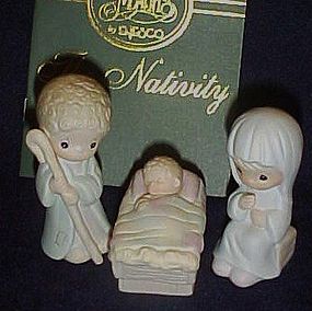 Enesco Precious Moments 3 piece nativity starter set