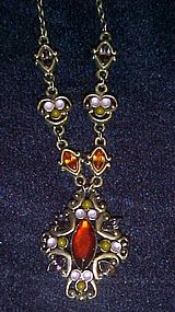 Older costume jewelry  rhinestone necklace