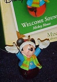 Hallmark miniature ornament Mickey Mouse Welcome Sound