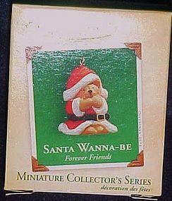 Hallmark miniature ornament Santa Wanna-Be MIB