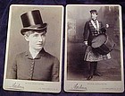 2 Myra Goodwin photo post cards 1880's stage star
