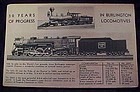 Burlington locomotives worlds fair expo postcard 1934