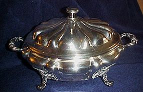 Old Reed & Barton ornate server with lid granite liner