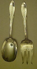 Wm Rogers El California salad fork & spoon set