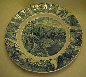 Johnson Brothers blue and White Arizona souvenir plate