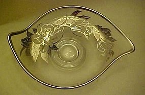 Viking Epic silver  floral overlay dish