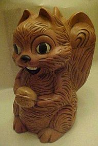 Vintage squirrel and nut  ceramic cookie jar