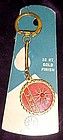 Vintage july birthstone keychain or card