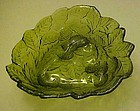 Indiana glass green Loganberry dish / bowl