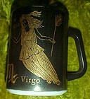 Federal black and gold zodiac mug Virgo the virgin