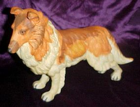 Sable collie  dog  porcelain figurine
