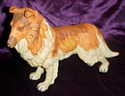 Sable collie  dog  porcelain figurine