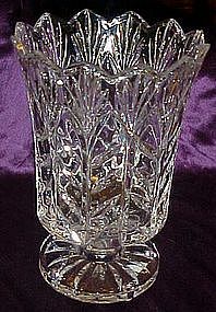 Wonderful large footed  lead crystal flower vase