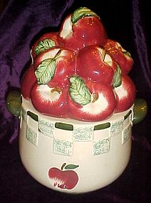 Basket of apples ceramic cookie jar  by BHP