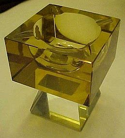 Stunning Imperlux German  cut crystal pedestal ashtray