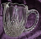 Crystal  cream pitcher, diamond point