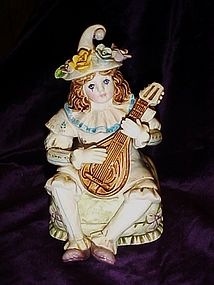 Signed Yamada girl clown Schmid music box figurine