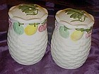 Large ceramic shakers basket weave and fruits