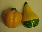 Avon Ceramic pumpkin and gourd salt and pepper shakers