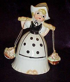 Hand painted Little Dutch girl bone china bell