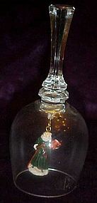 Old World Santa crystal Christmas bell