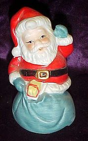 Hand painted porcelain Santa bell