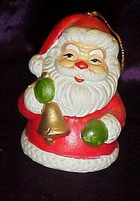 Porcelain Santa Clause bell ornament