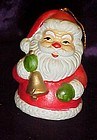 Porcelain Santa Clause bell ornament