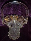 Imperial glass basket white carnival daisy pattern