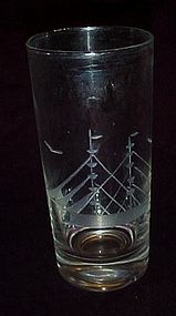 Crystal cut clipper sailing ship tumbler