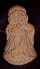 Terra Cotta Christmas figural bell of a Victorian child