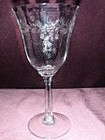 Lenox Castle Garden tall water goblet crystal etched