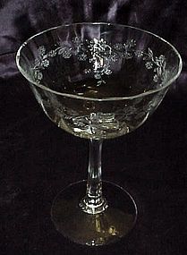 Lenox Castle garden etched crystal champagne Sherbert