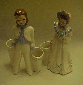 Florence girl and boy vases or planters Perfect pair!!